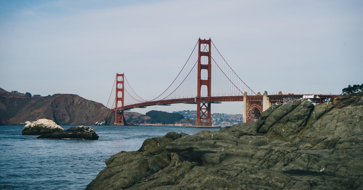 US-Canada border at Blaine-White Rock - Green Rock Near Golden Gate Bridge San Francisco 