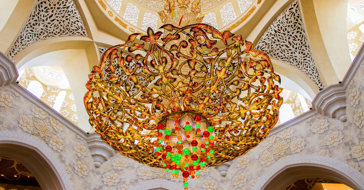 Verifying a UAE visa [closed] - Golden Chandelier Hanging on the Dome