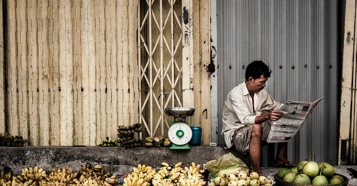 Vietnamese customs/paperwork - Man Sitting Near Fruits