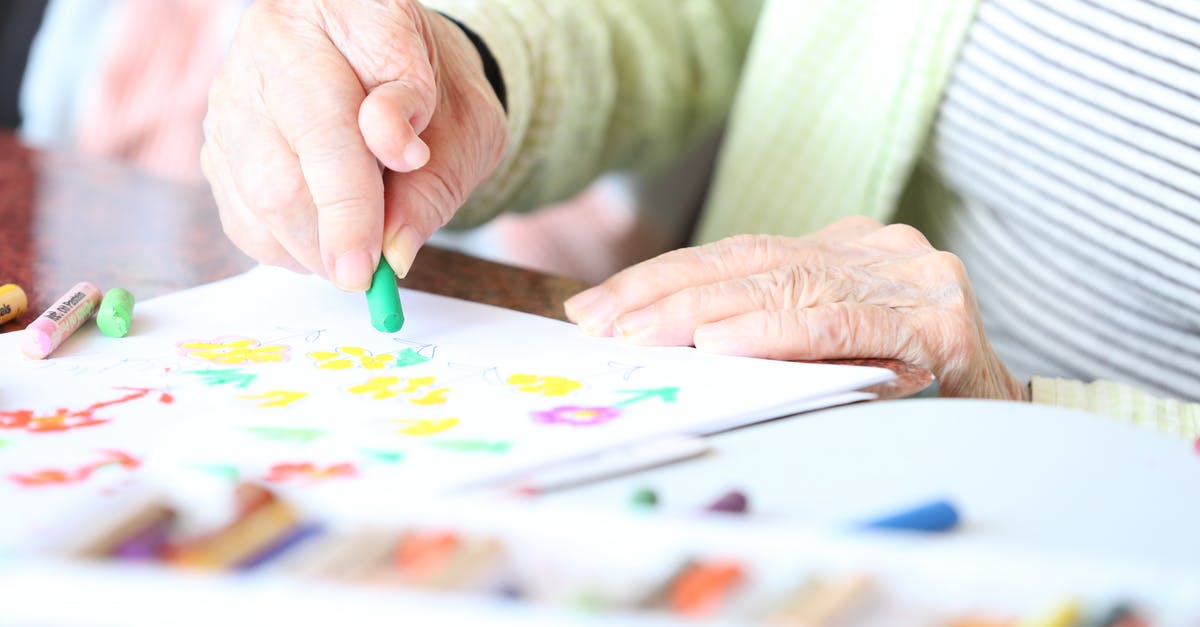 Visa Documentation to support 'Intent to Return Home' as a retired person - Crop elderly patient with crayons Visa Documentation to support 'Intent to Return Home' as a retired person - Crop elderly patient with crayons