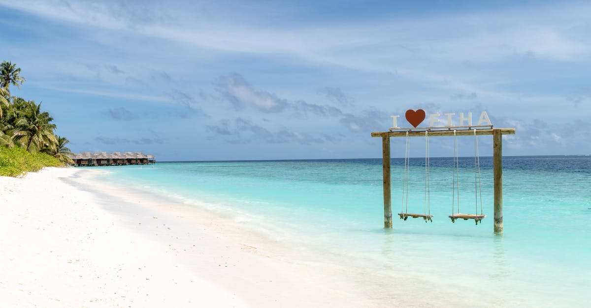 Visa for the Maldives - White and Green Wooden Beach Cottage on Beach