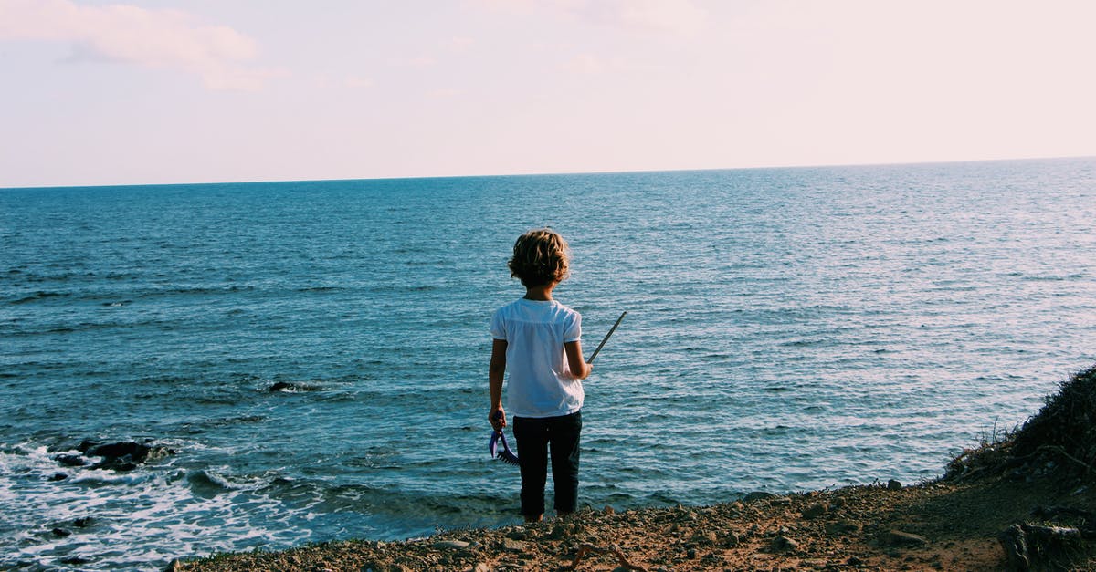 Visiting Canada by land and back - Child on Shoreline