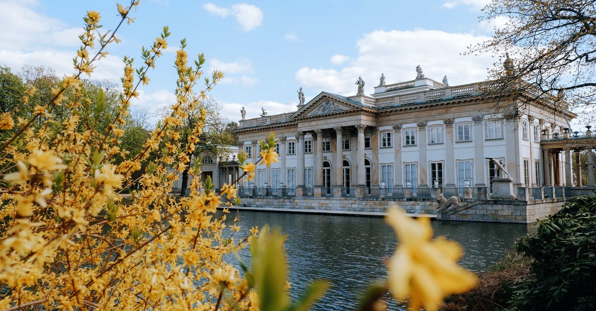 Visiting Warsaw Rising Museum with luggage - The Waterfront Palace of the Isle Museum in Warsaw Poland 