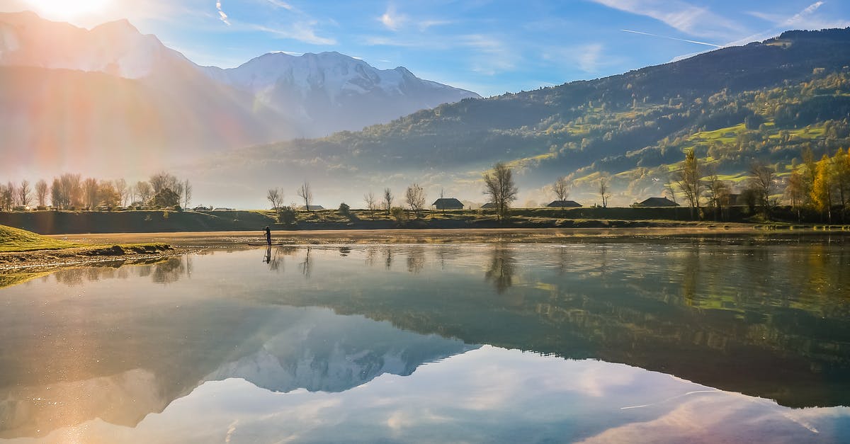 Wallpaper picture location - Lake with mountains - Mountains Reflection on the Placid Lake Surface