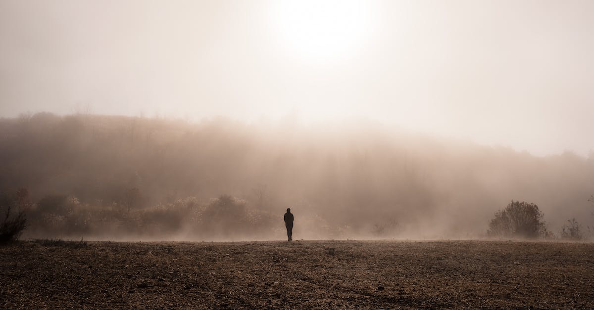 Warm weather options in continental USA in December-January - Silhouette Of Person Walking on Brown Field