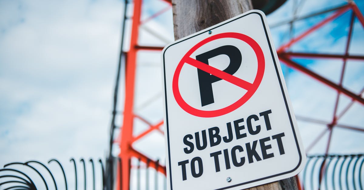 Warning about needing "authorization" when booking ticket - A No Parking Sign on a Wooden Post