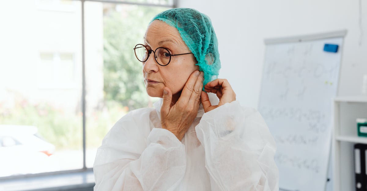 Wearing neoprene suit in airplane? - Woman in White Robe Wearing Eyeglasses