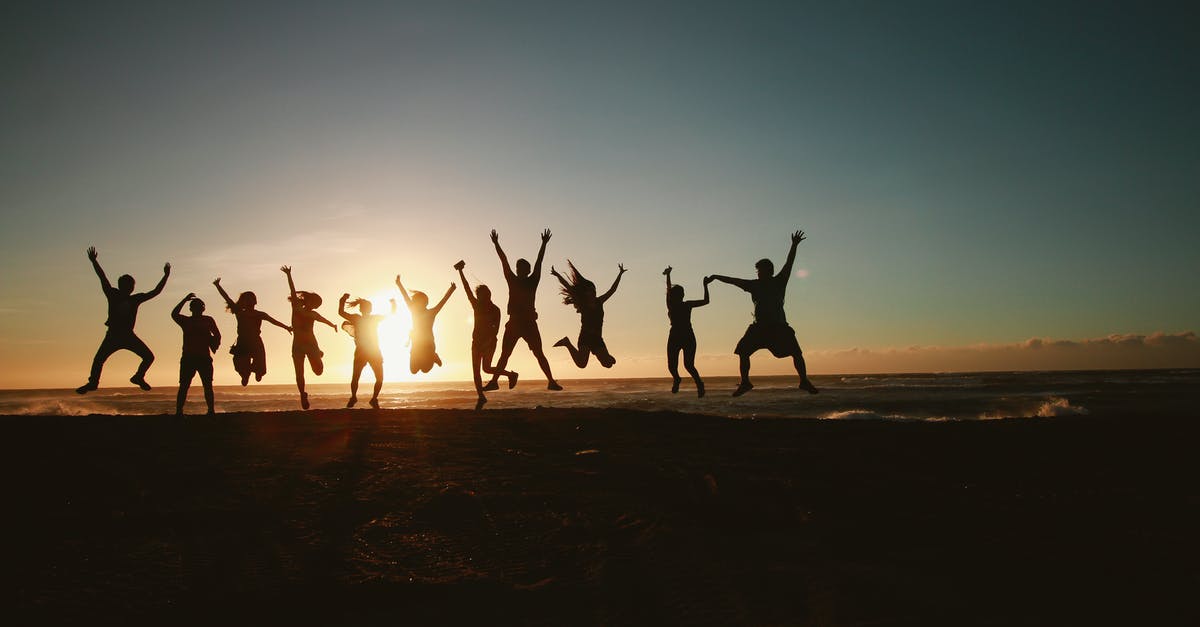 Websites for finding travel friends (with most members)? - Silhouette Photography of Group of People Jumping during Golden Time