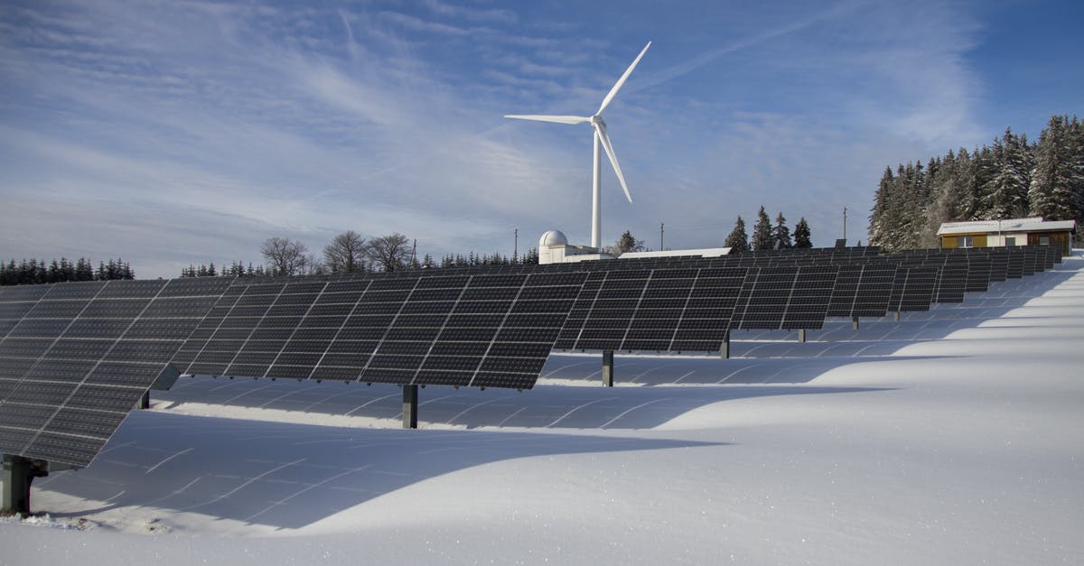 What's a good way to generate solar electricity while driving? - Solar Panels on Snow With Windmill Under Clear Day Sky