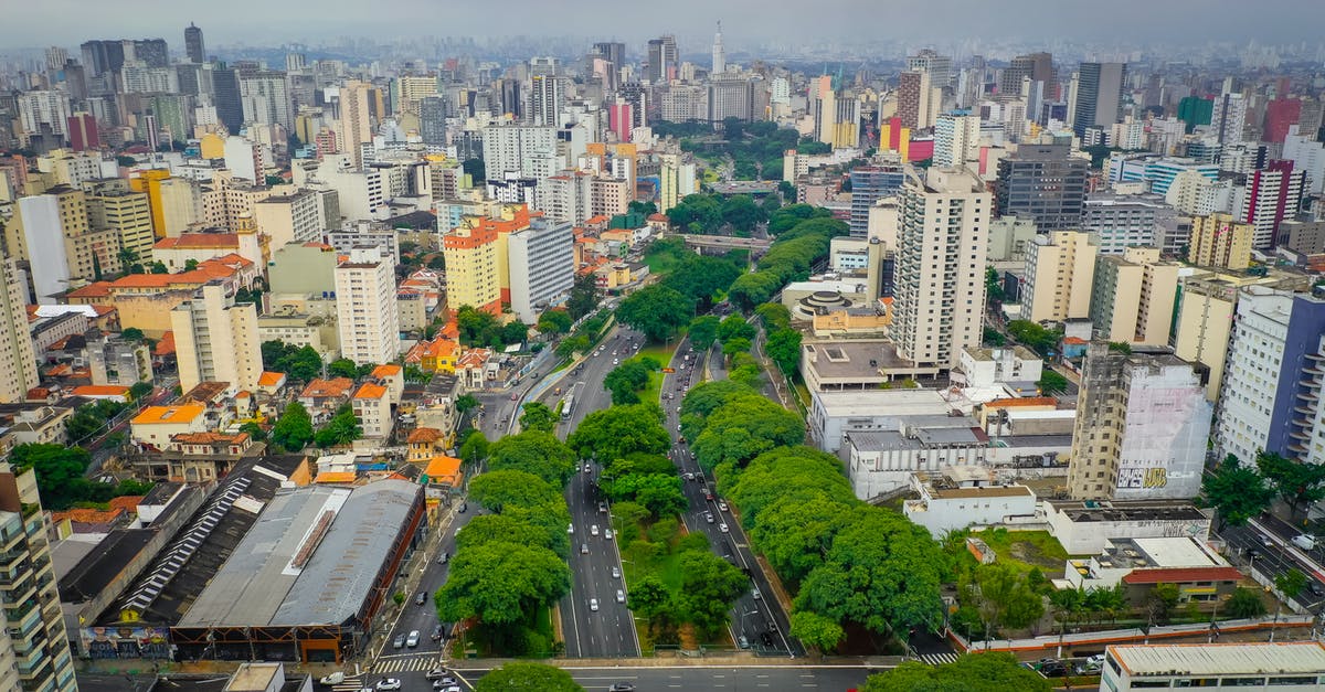 What's the best way to buy Swedish Kronas from Brazil - Asphalt road between multistory buildings in modern megapolis