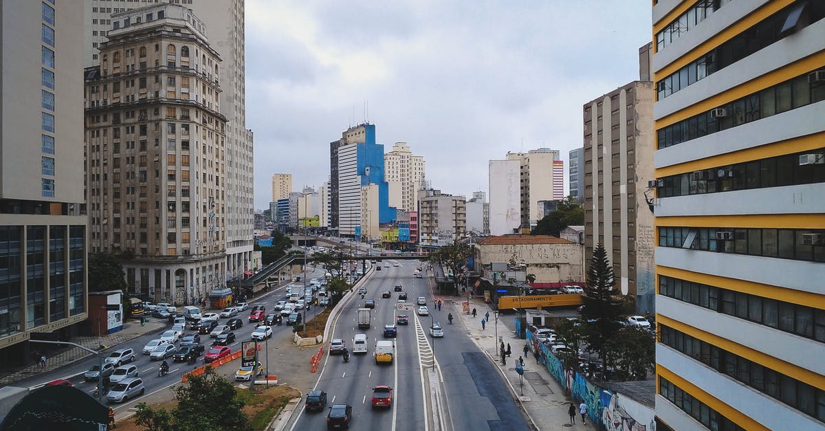 What's the best way to buy Swedish Kronas from Brazil - Modern city street with buildings and transport