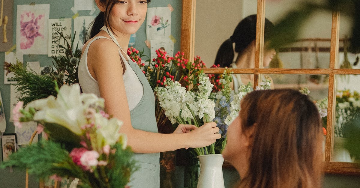 What's the difference in content and focus between "Wallpaper*" guidebooks and others? - Side view glad young female florists wearing aprons arranging delicate flowers and looking at each other contentedly while working together in light floral store