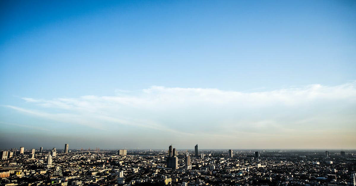 What are the buildings in this photo of Atlanta? - City Horizon Under Clear Skies