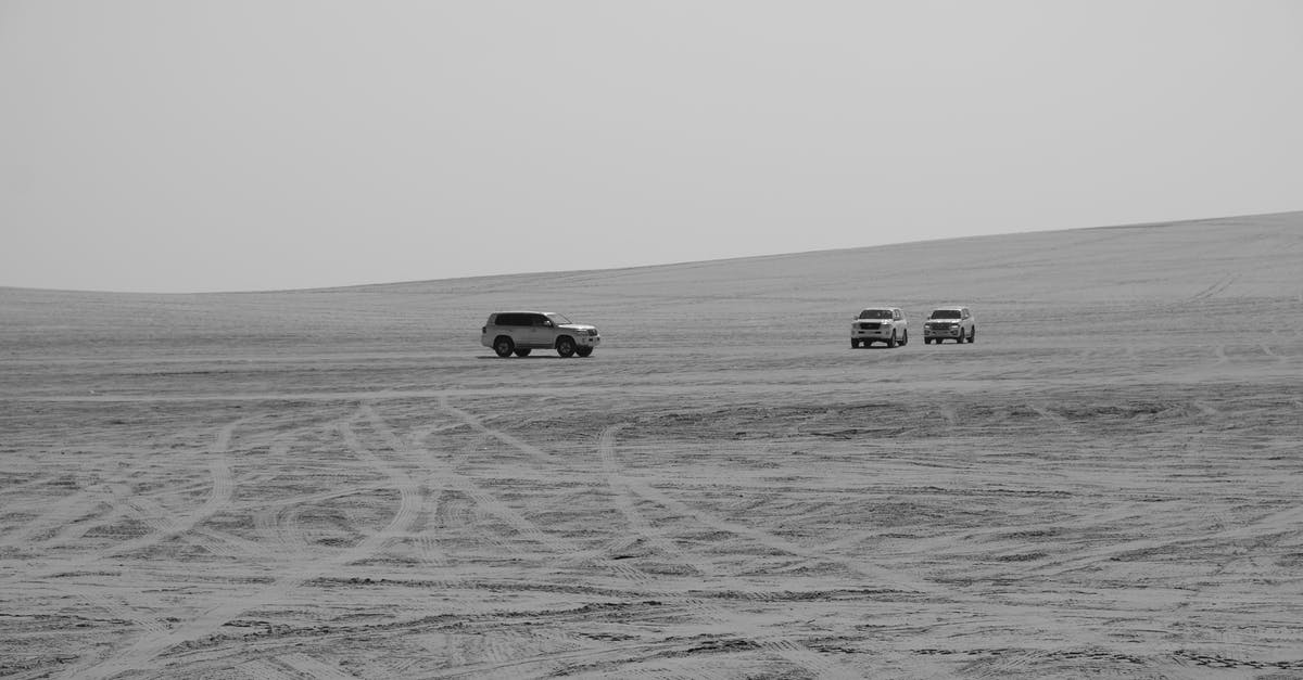 What are the offroad regulations in UK? - Grayscale Photo of Cars on Desert