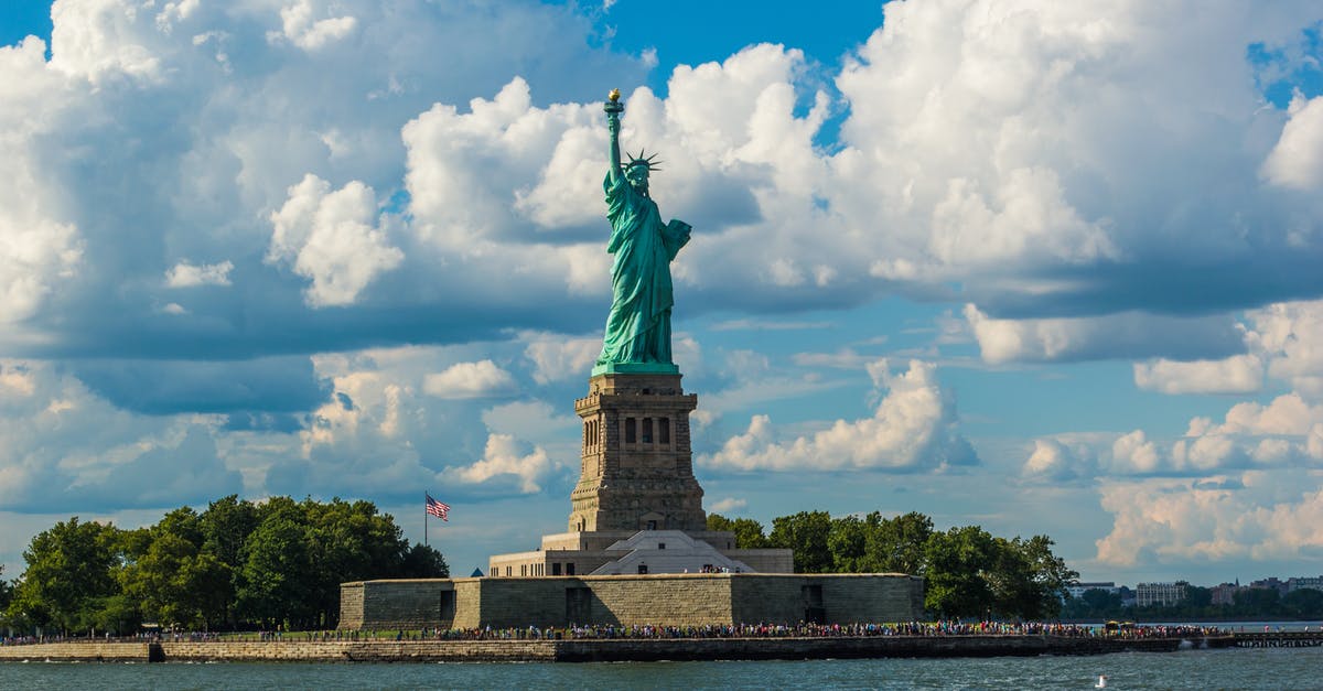 What are these trailside monuments near Visegrád, Hungary? - Statue of Liberty Under Blue Sky and White Clouds