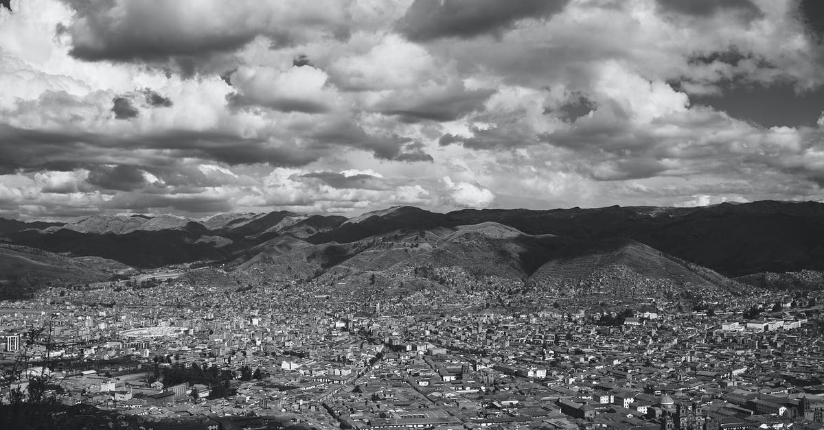 What city skyline is this picture of? - Mountain Ranges near a City 