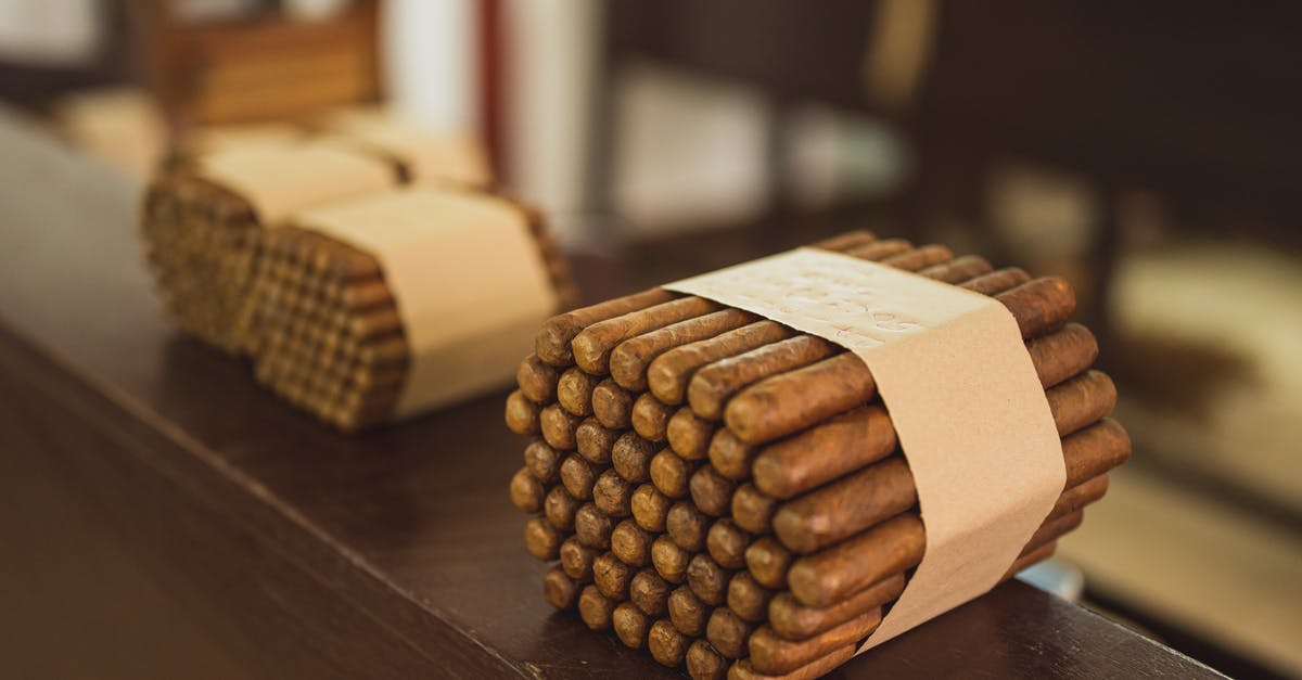 What do I put here? - Stacks of raw packed cigars in fabric