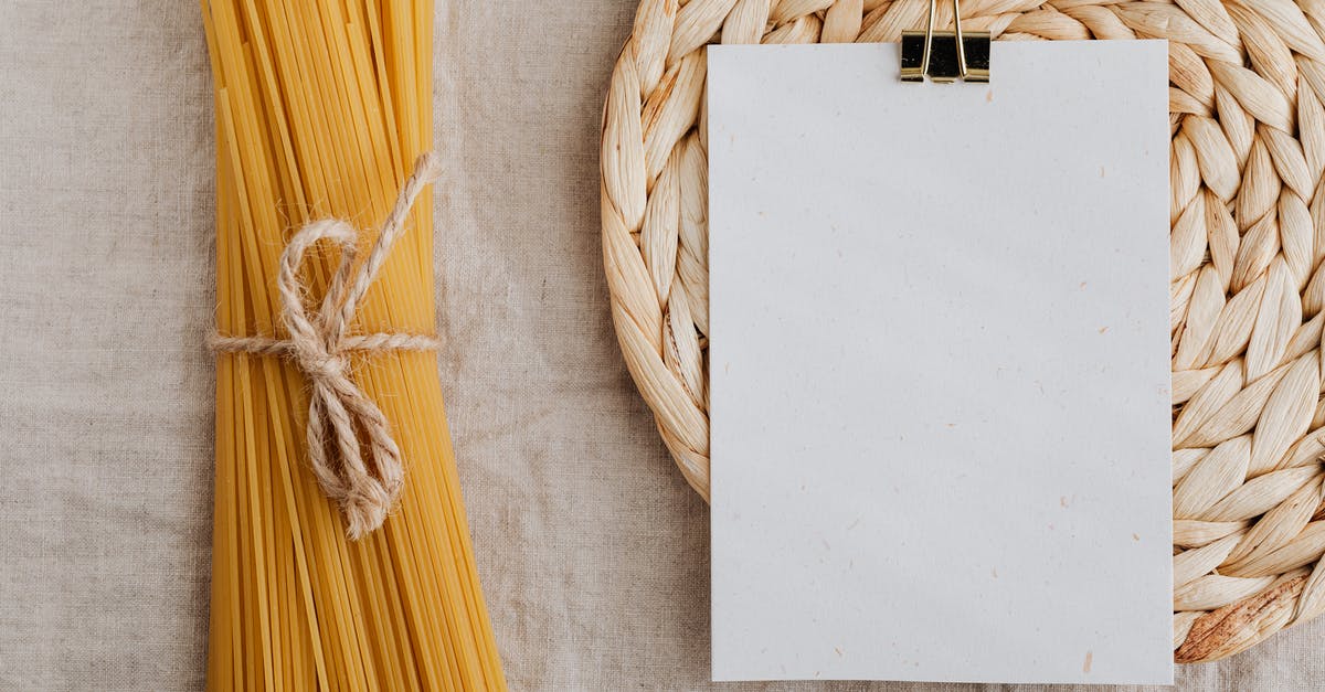 What does i.i stand for in a menu in Costa Rica - From above of blank paper placed on wicker table mat next to spaghetti tied with bow arranged on table covered with linen tablecloth suitable for recipe or ingredient listing