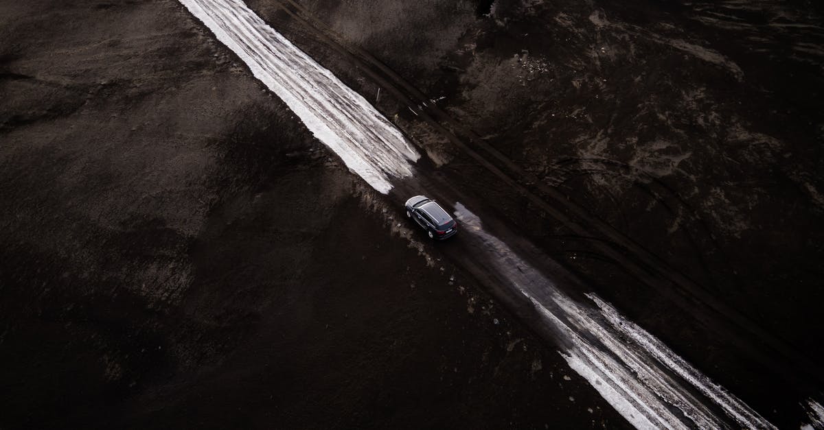 What exactly is covered with this Icelandic car rental? [closed] - Car Moving on Road Covered with Snow Across Icelandic Landscape