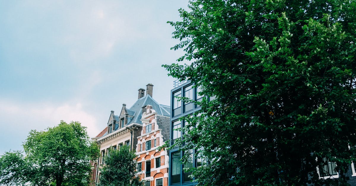 What goes on in Amsterdam during New Year's Eve? - Exteriors of various residential buildings against cloudy sky