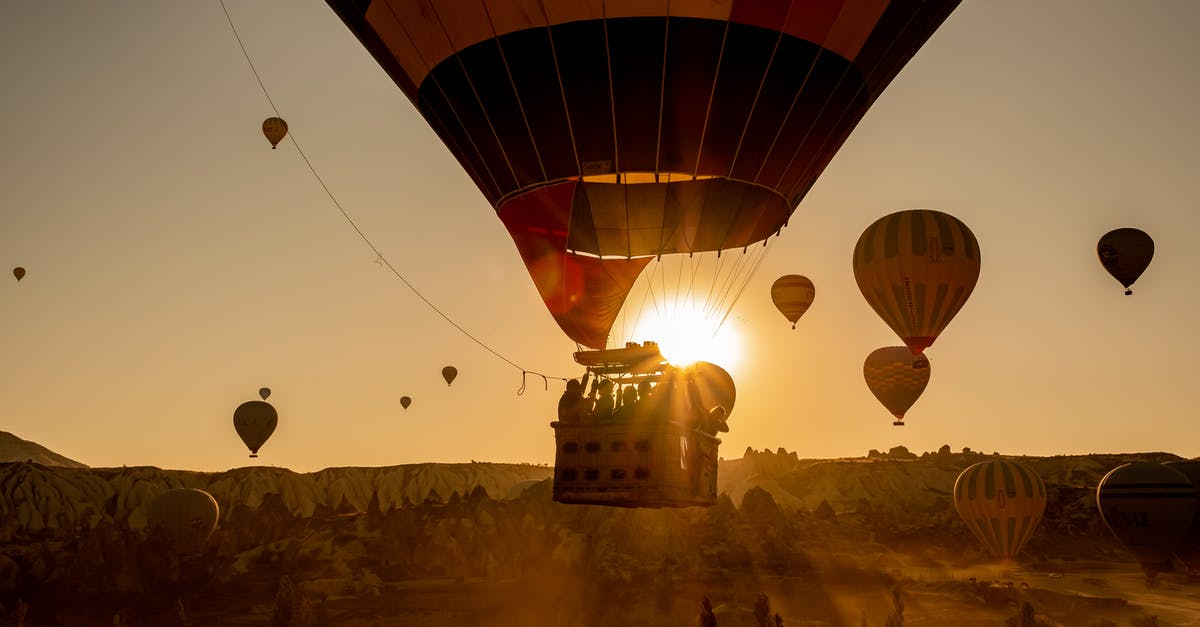 What handicrafts are practical on a ten-hour flight to New Zealand? - Hot Air Balloons in Mid Air during Golden Hour