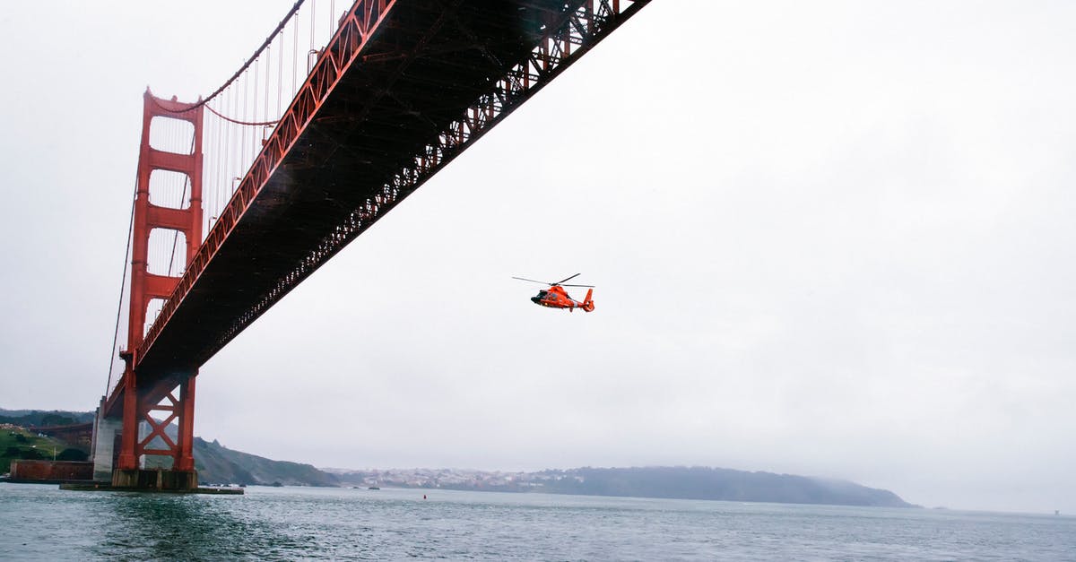 What happens when someone lawfully in the USA triggers a border rescue beacon? - Rescue Helicopter Flying Under Golden Gate Bridge