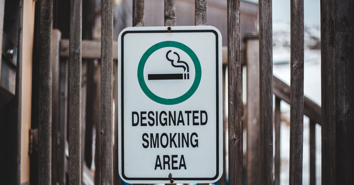 What is special about the area 30 km west of Beijing? - Sign with cigarette in green circle allowing to smoke in designated area hanging on wooden fence