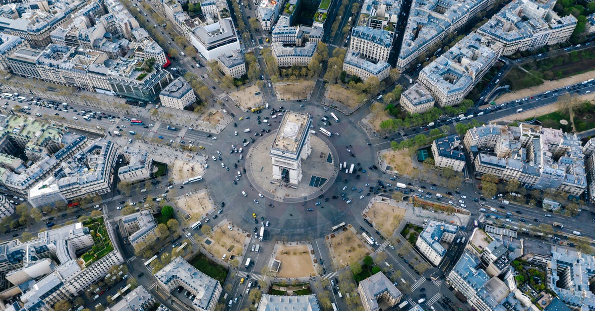 What is the city center of Paris? -  Arc de Triomphe Monument at the Center of the Roundabout