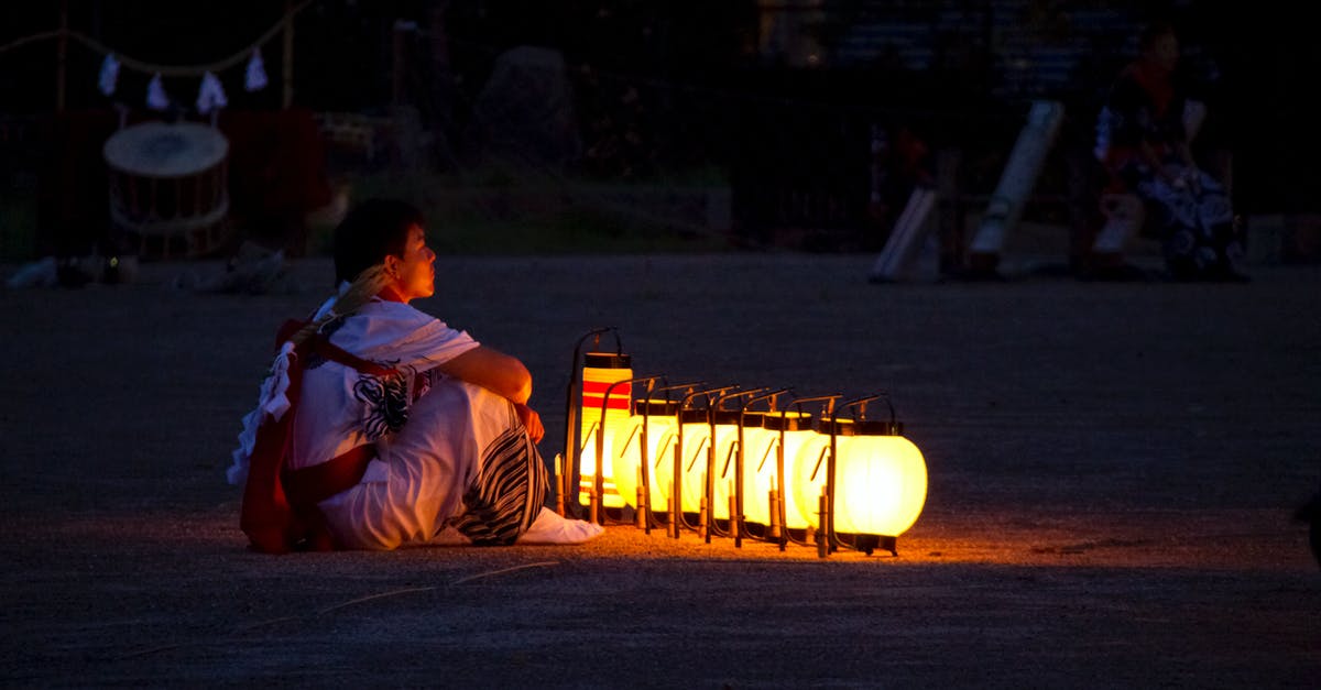 What is the cost of Japanese visa for Ukrainians? - Man in Traditional Clothes Sitting on Beach near Lanterns