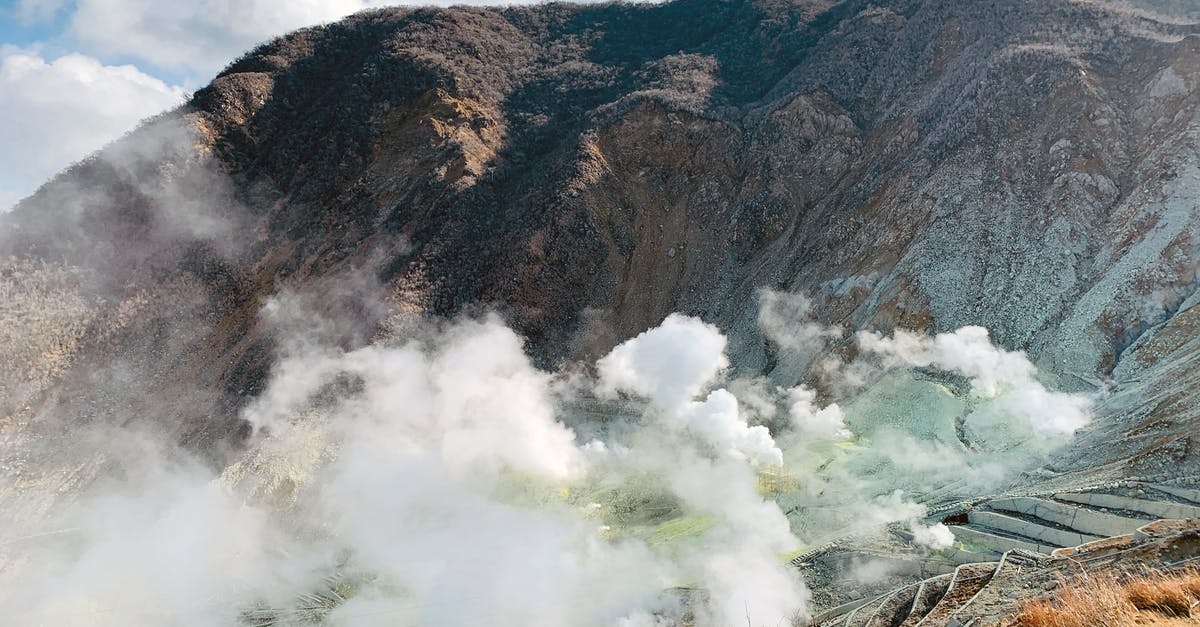 What is the most active volcano in Central America? - Scenic view of active volcano with smoking mist over rough rocky valley in Hakone Japan