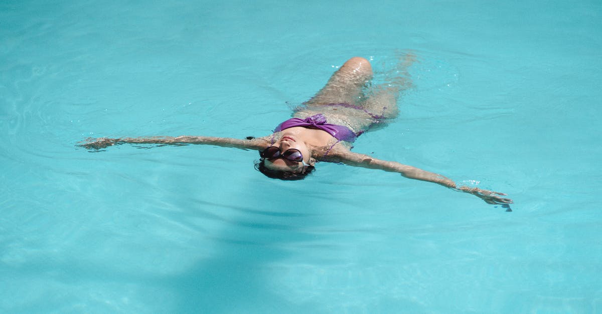 What is the nearest underwater hotel to Germany? - From above of unrecognizable young slim female tourist in bikini and sunglasses floating in swimming pool on sunny summer day