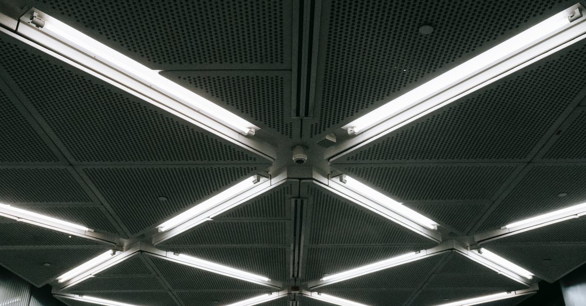 What is this parking lot next to the Otay crossing between Mexico and the United States? - Metal ceiling with glowing lamps in underground garage