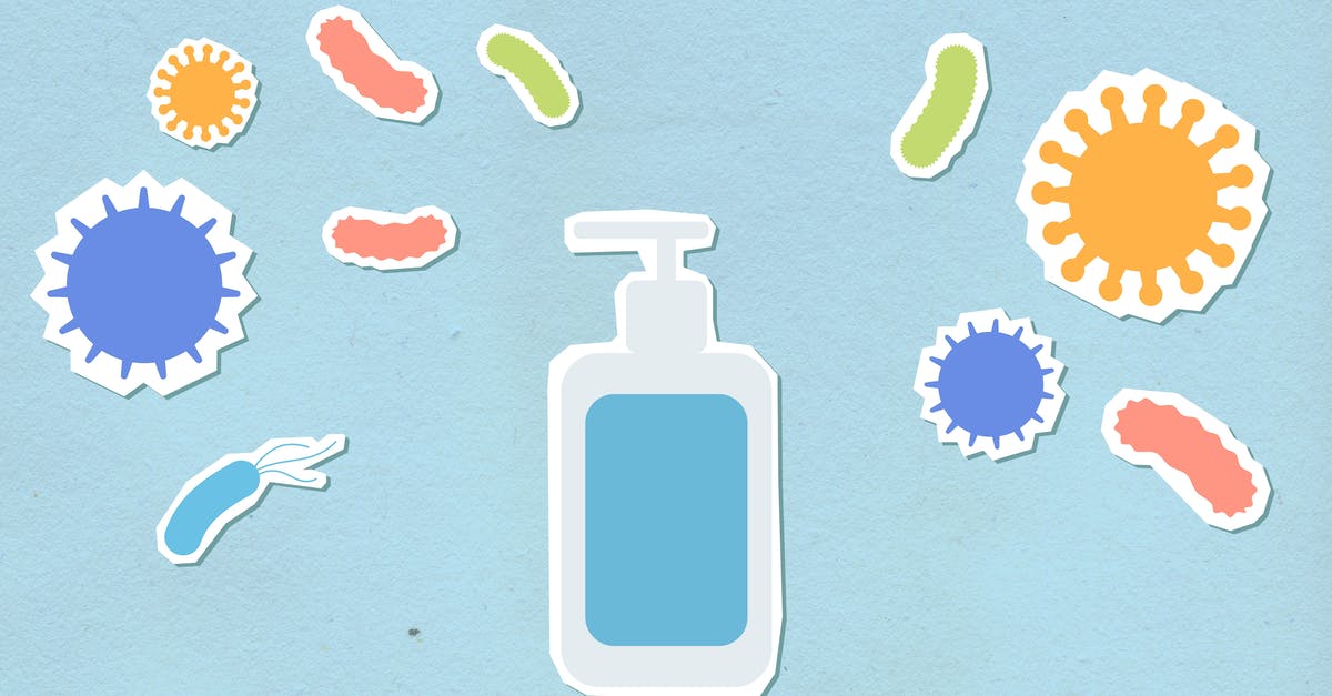 What to do when I become violently ill on planes? - Paper cutout of medical antiseptic for health care on blue background with various types of viruses during dangerous disease outbreak