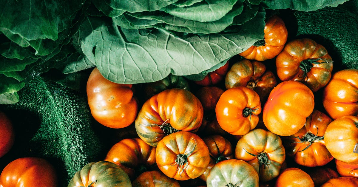 When do I collect my luggage? - Top view composition of ripe green cabbage leaves and organic tomatoes heaped together on vegetable market stall