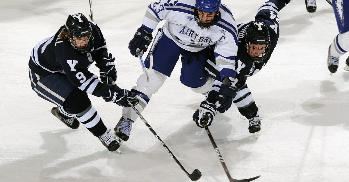 When does an NHL game actually start? - Men's in Blue and White Jersey Shirt Playing Hockey