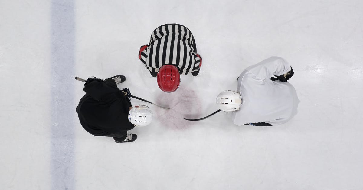 When does an NHL game actually start? - A Referee and Hockey Players on an Ice Rink