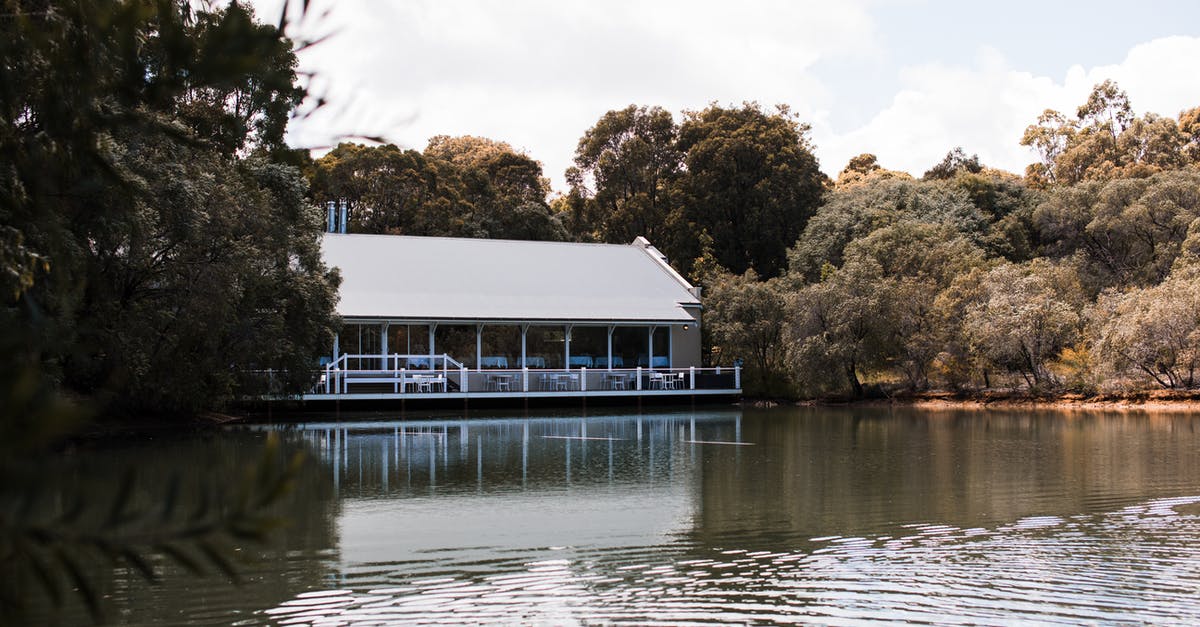 When is Spring in the USA? - Building exterior against lake with rippling water surrounded by lush trees under cloudy sky in Florida