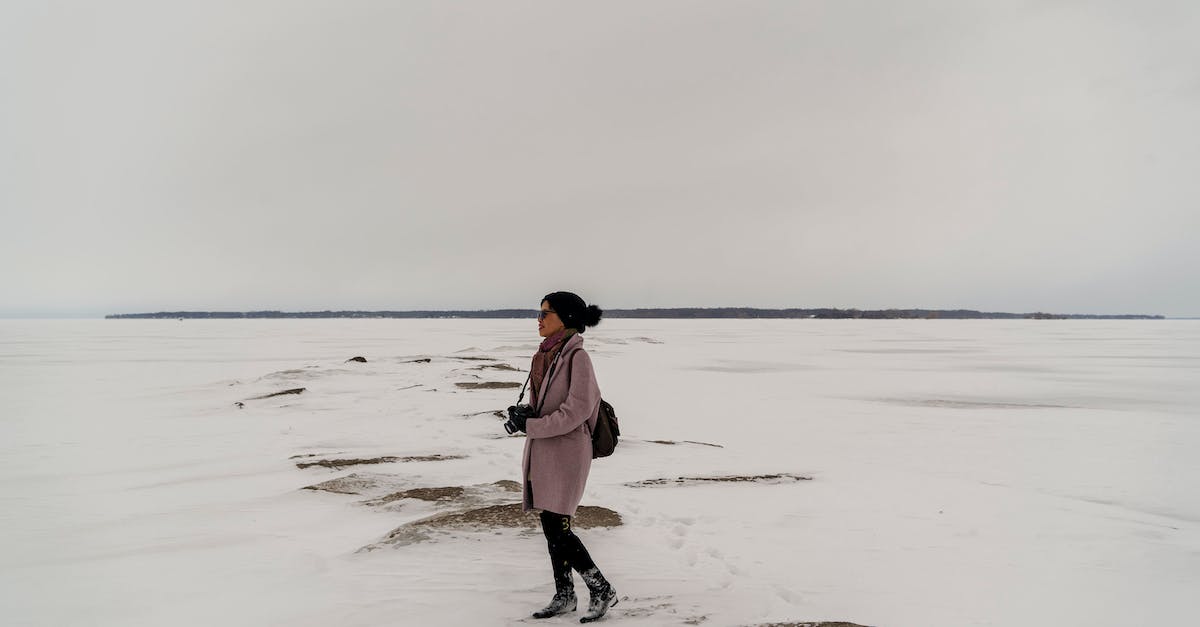 When travel insurance covers natural disasters - Woman in Pink Jacket Standing on Snow Covered Ground