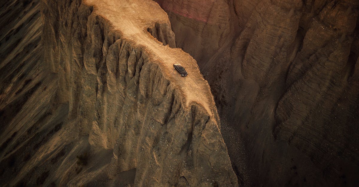 Where's this cliff in Charlevoix Québec? - Aerial Photo of Car Near Cliff