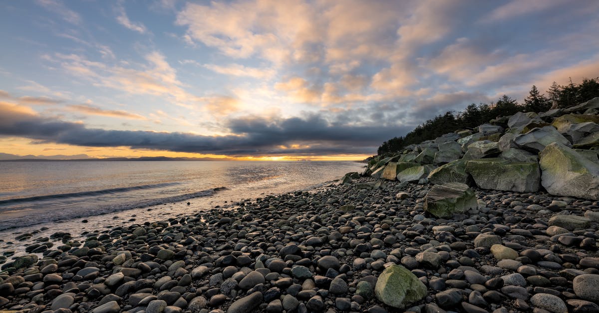 Where's this in Writing-on-Stone Provincial Park, AB? - Photo of Rocky Shore During Sunset