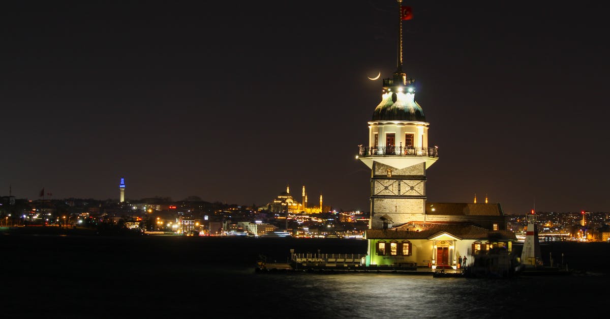 Where's this islet in Saguenay Québec? - View of Maiden's Tower with Lights in Istanbul, Turkey during Nighttime