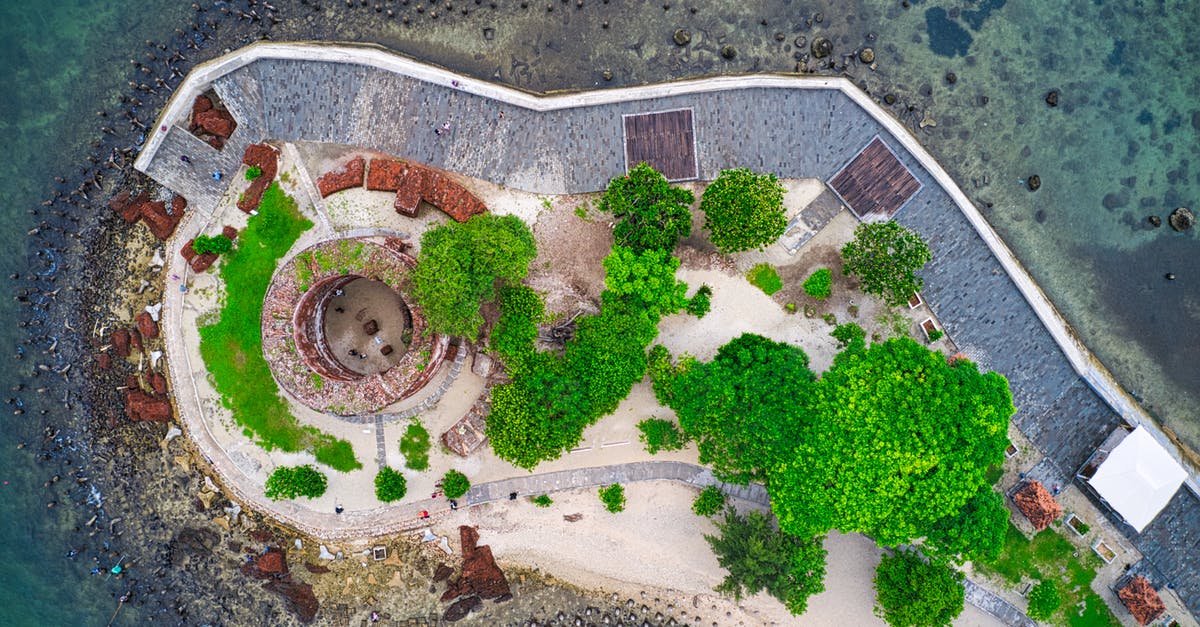 Where's this wall painting in Warsaw? - Aerial View of Resort by the Beach