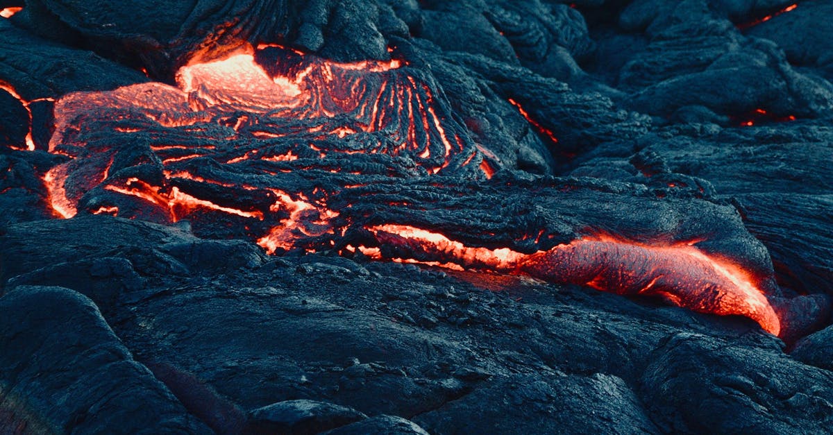 Where can someone see flowing lava at roughly Easter time? - Lava Flowing 
