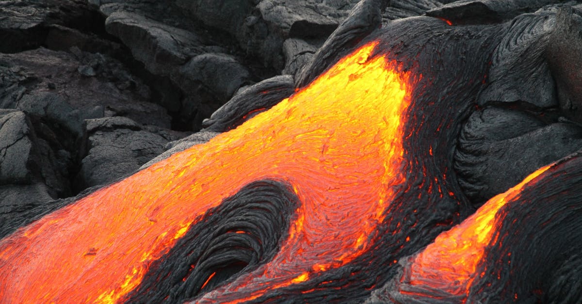 Where can someone see flowing lava at roughly Easter time? - Lava