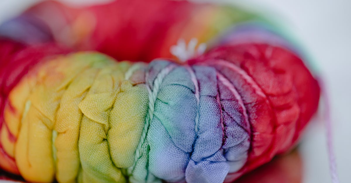 Where do I reach Japanese locals online? [closed] - Closeup of folded cloth with multicolored paints tied with threads representing traditional Japanese tie dye technique