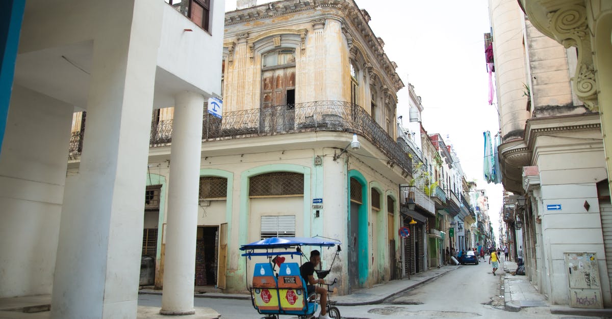 Where exactly is this building located in Cuba? - Old city street with weathered historic buildings