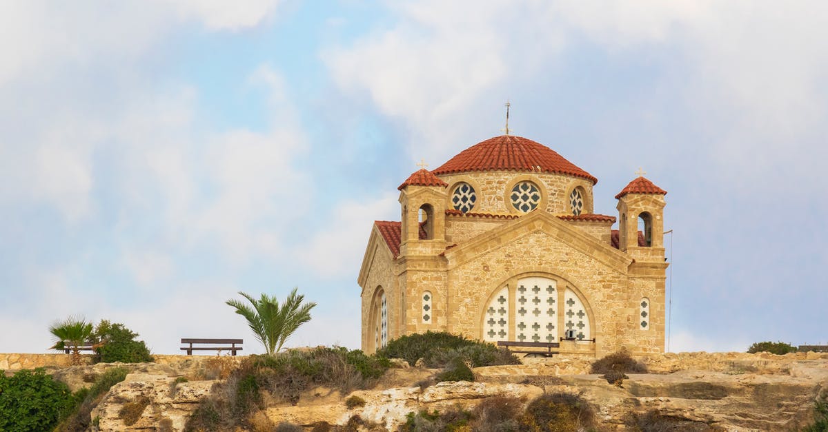 Where in Cyprus is this church located? - White and Brown Concrete Building Under Blue Sky