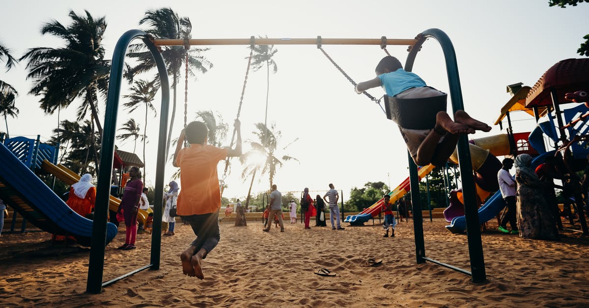 Where in India can one wash and play with elephants? - Children Playing on Swing