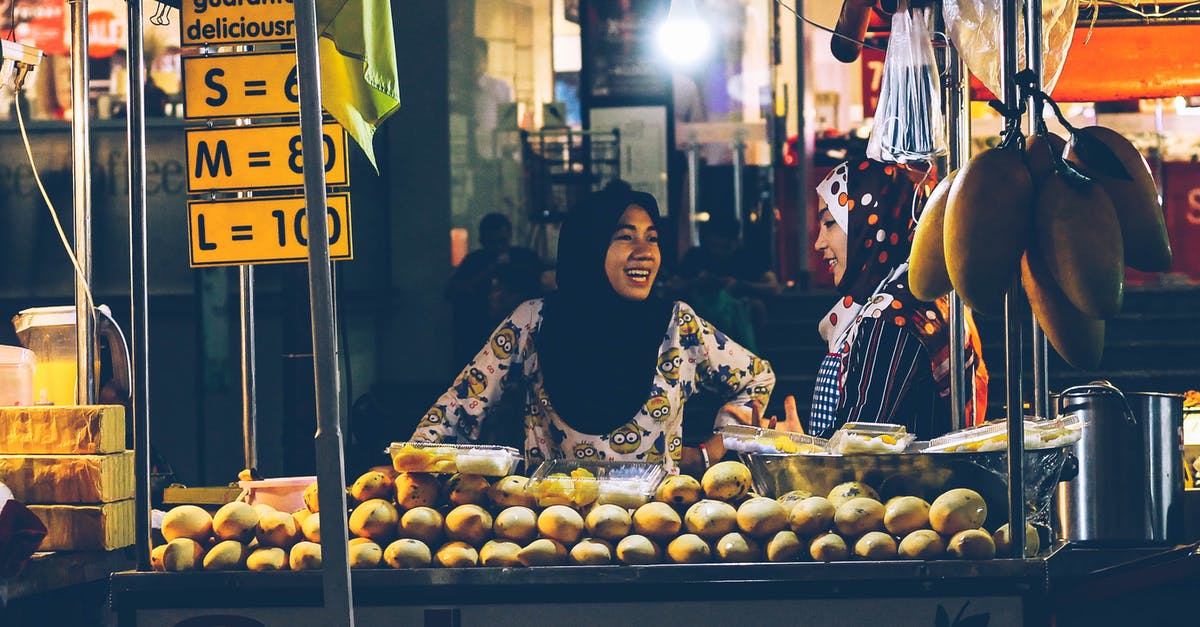 Where is the night market in Ayutthaya (Hua Raw area)? - Woman in Black and White Hijab Standing in Front of Fruit Stand