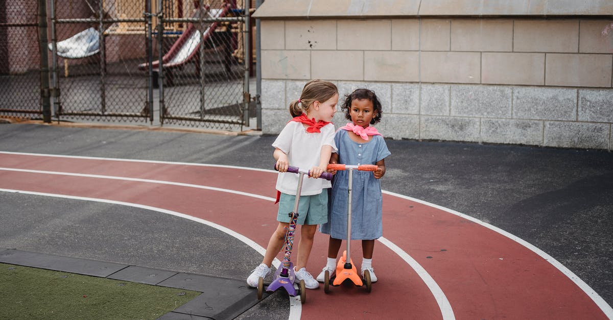 Where to park e-scooters at hotels? - Girl in Blue and White School Uniform Standing on Basketball Court